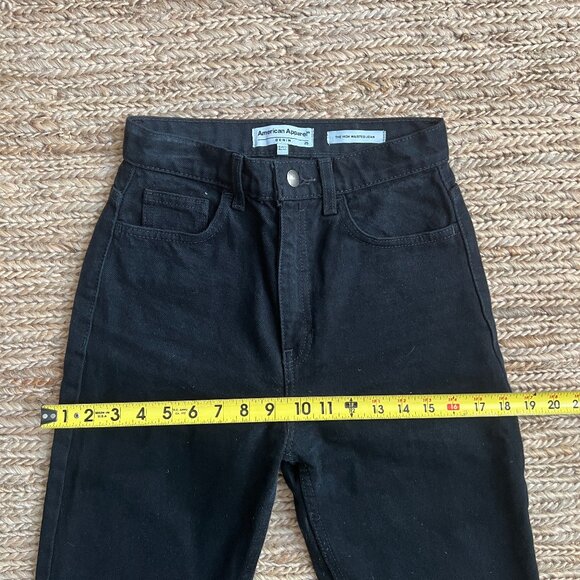 American Apparel Denim The High Waisted 100% Cotton Jean, Black, 25 - Picture 5 of 7
